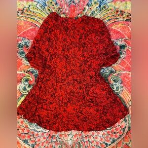 Nina Piccalino vintage, 90’s, red and black, paisley dress / top